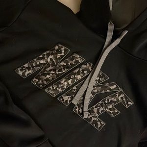 Men’s black and camo Nike hoodie